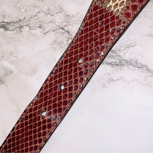 Ultra Rare GUCCI Exotic Leather (Python) Interlocking GG Belt - Picture 5 of 7